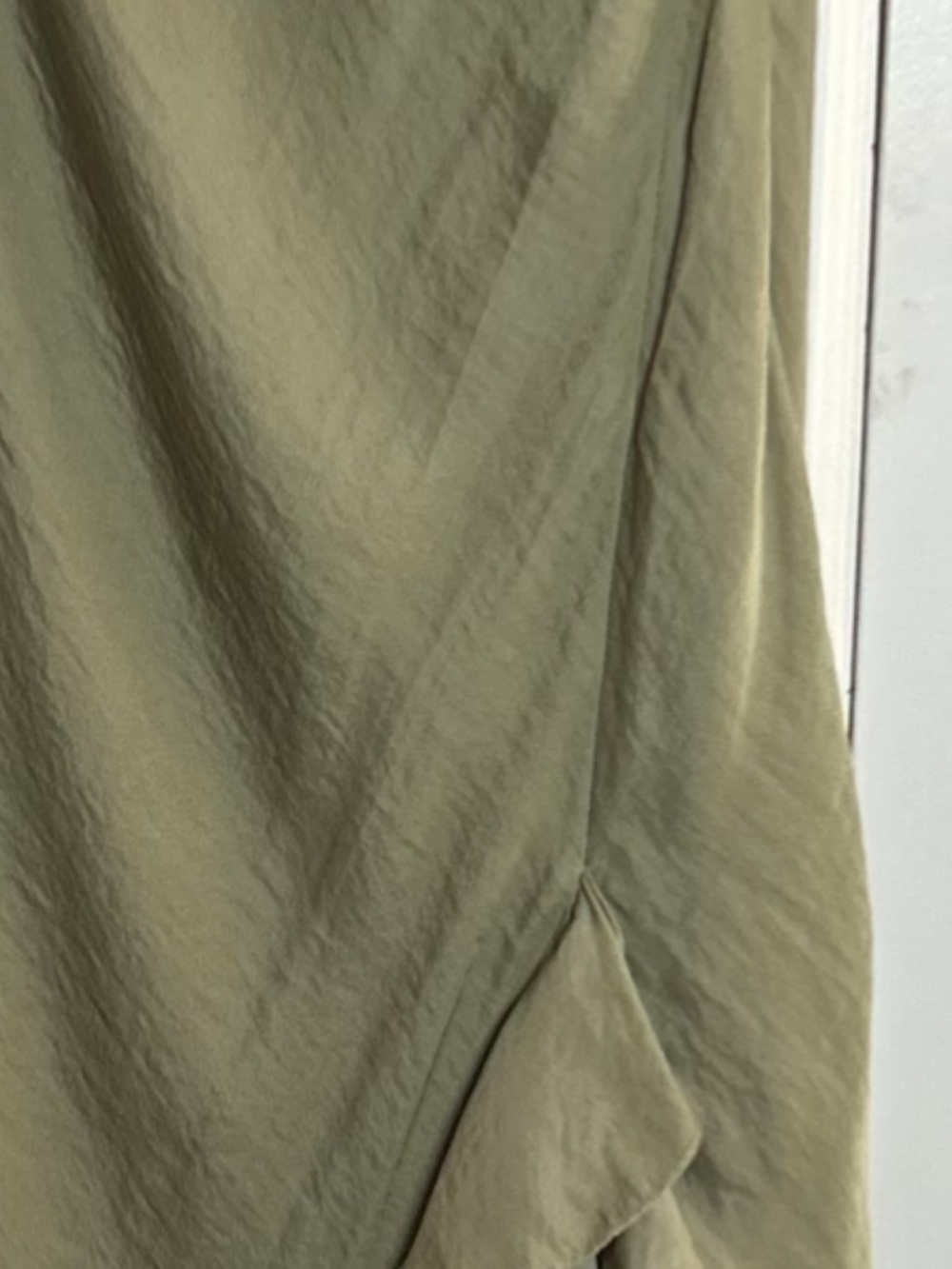 Lulus Eloisa Light Olive Satin Off-the-Shoulder Maxi Dress SIze Small New NWT - Picture 7 of 13